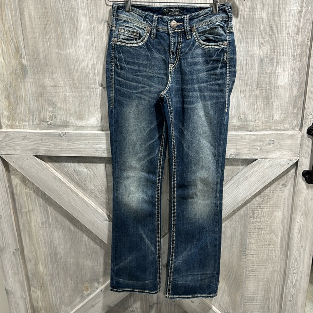 Silver Jeans women’s 29x31 Suki high slim boot cut jeans U1